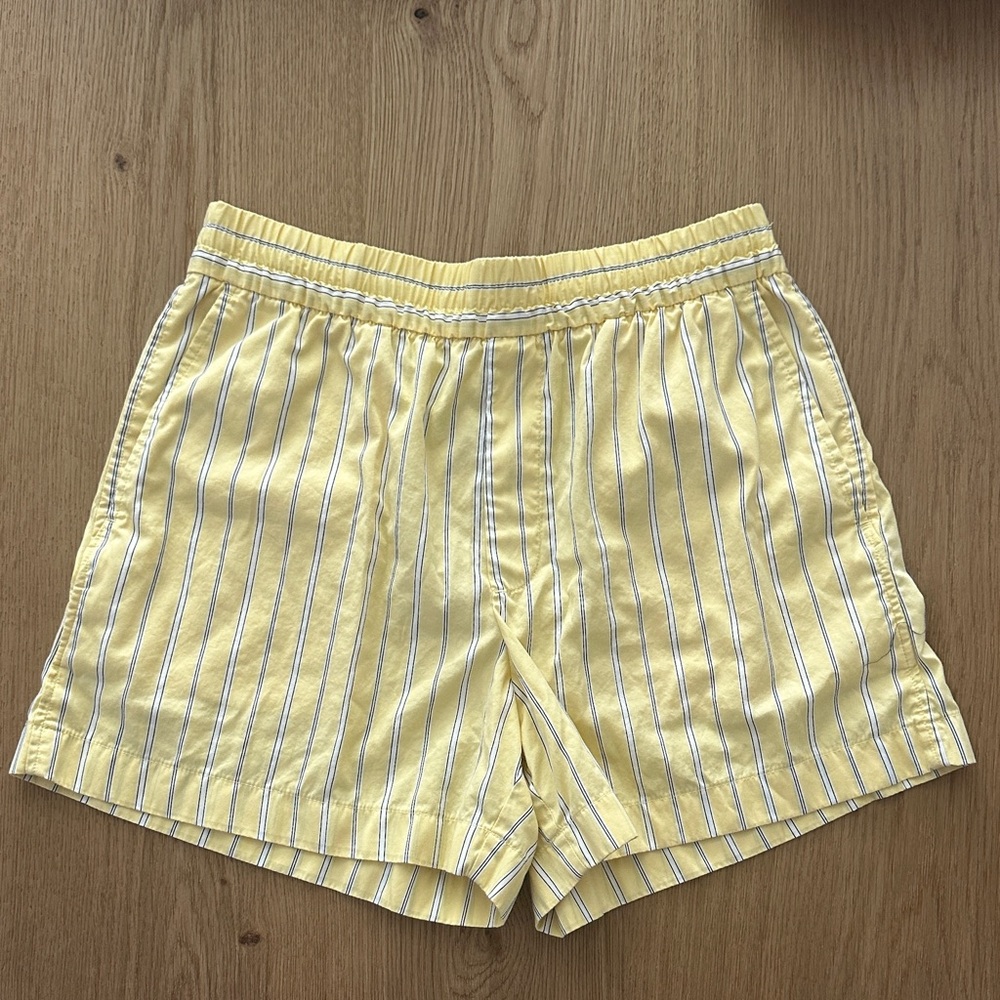 GAP Yellow Striped Poplin Shorts
